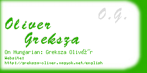 oliver greksza business card